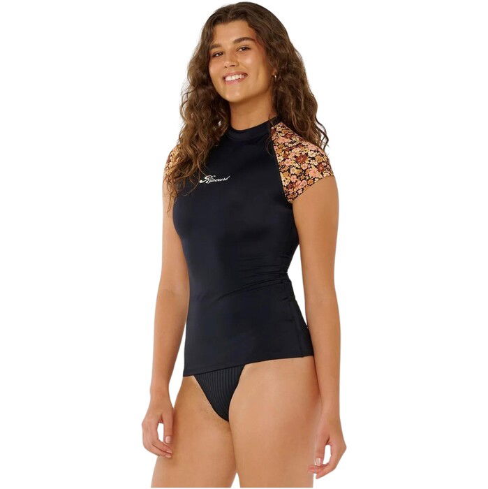 2024 Rip Curl Womens Sea Of Dreams UPF 50 Short Sleeve Rash Vest 164WRV - Brown